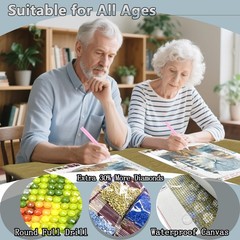 AMORARS Lighthouse Ship Diamond Art Kits for Adults – 5D Multicolour