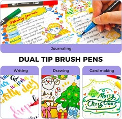 Artecho 72 Colors Markers for Adult Coloring Books, Dual Tip Markers for School,