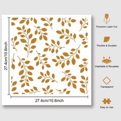 NBEADS Leaf Painting Stencils Templates, 10.8×10.8 Inch 10.8×10.8″,