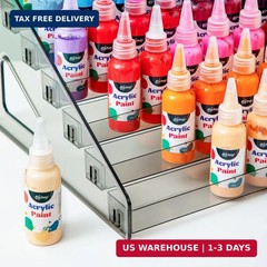 Acrylic Paint Organizer (7 Tier), Painting Bottle Holder, Clear Nail Polish Hold