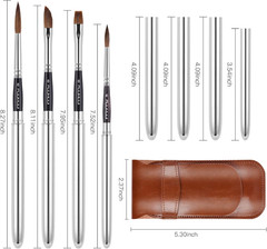 Kolinsky Sable Hair round Watercolor Paint Brush 4Pcs Travel Set – Portable Comp