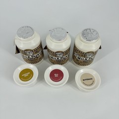 3 NEW CONTAINERS OF TULIP BRAND MILK PAINT MIX UNOPENED REAL RED, BUTTERMILK