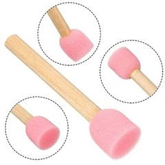 40 Pieces 0.8 inch Round Sponge Foam Brush Set Paint Sponge Brush 0.8inch