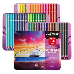 72 PCS Professional Watercolor Pencils Colors WaterSoluble Coloring Art