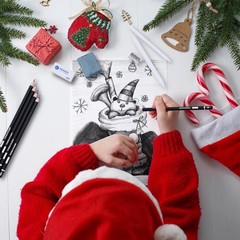 PANDAFLY Drawing Sketching Pencil Set, 22 Piece Pro Art Pencil Kit – Graphite Pe