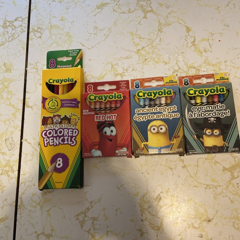 3 Limited Edition Crayolas Paks + 1 Multicultural Colored Pencil Set