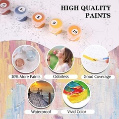 Chicken Paint by Numbers Kit for Adults Beginner,Adult Paint by Number Kits