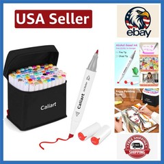 Professional Quality Alcohol Markers – 81 Colors Art Set with Color-Coded Caps