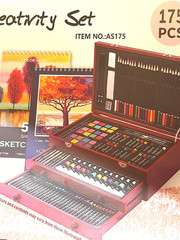 👍175 Peice Complete Art Set with Deluxe Wooden Box DRAW PAINT Low Price