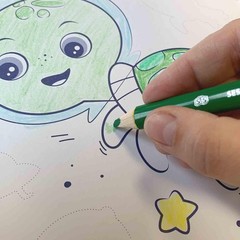 SES Creative 00118 Activity colouring book glow in the dark 3 in 1-3 activities