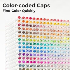 200 Colors Alcohol Markers Set – AP Certified Double Tipped Art Markers for Arti