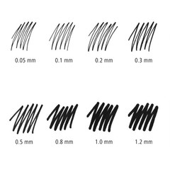 Pigment Liner Fineliner Pens, Black, 8 Pack Assorted Tip Sizes (0.05mm – 1.2m…