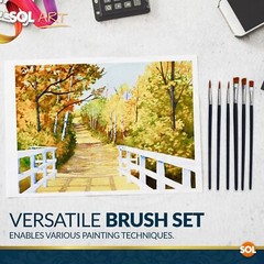 A4 Watercolour Paper Pad 30 Sheets 60 Pages Cold Pressed Artist 160GSM 6 Brushes