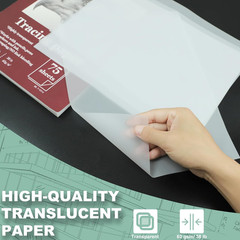 Tracing Paper for Drawing, 9 X 12” Tracing Paper Pad, 75 Sheets Transparent Vel