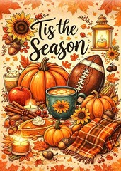 Fall Pumpkin Sunflower Diamond Art Kit 11.8 x 15.7 Inch 5D Craft