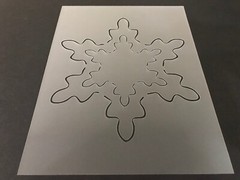 Snow Flake #2 Stencil 10mm or 7mm Thick, Christmas, Santa, Snow Flake, Holiday