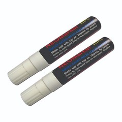 1/2″ Wide Tip White Waterproof Sign & Art Marker Pen 2 pack