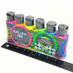 DECOART (6 PACK) Paint Black Light Neon 2 fl oz.