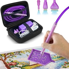 Electric Diamond Art Painting Pen with 3 Replacement Tips, Portable Storage C…
