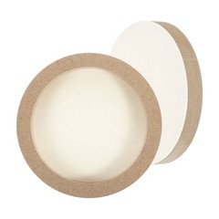 2Pcs 6″ Wood Panels Board Unfinished Round Wood Canvas Boards