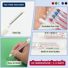15 Pcs Long Nib Marker, 20 mm Long Head Deep Hole Marker Pens, Fine Nose Tip Dee