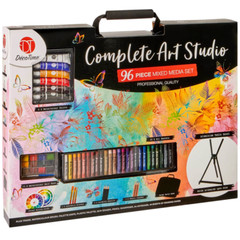 Deco Time Complete Art Studio 96p Set Professional Pencils Crayons Paints & More