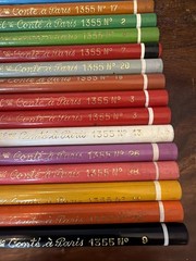 Conte a PARIS – 34 LOT Assorted Color PASTEL Pencils Including Vintage France