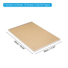 17 x 12″ Top Spiral Bound Sketch Book, 1 Pcs 30 60 Pages 160GSM Spiral Sketch…