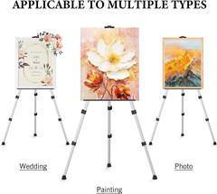 Art Easel Stand for Painting or Sign, Portable Adjustable 66 Inches Display Trip