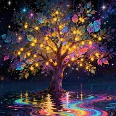 Tree of Life Paint by Numbers Kit for Adults Beginner,Colorful Easy Adult Paint