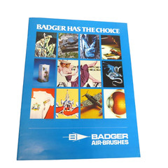 1982 Badger Air Brush Company Catalog Air Brush colors sheet Mail Order Sheet