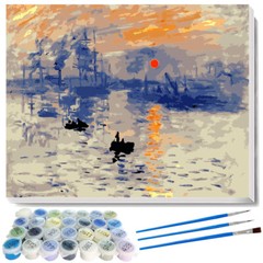 Paint by Number Kits, Monet Oil Painting Art Works DIY 40x50cm,Sunrise