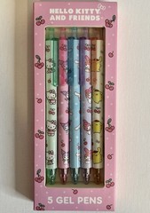 Hello Kitty & Friends 5 Gel Pens Set Kuromi Cinnamaroll PomPomPurin Melody NEW