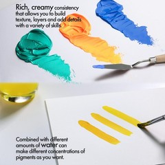 ARTIFY Acrylic Paint, Set Of 36 Color (1.29 oz, 38ml) with a storage box, Ric…