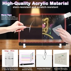 LED Note Board with 7 Colors 13.7″x10″ Lumiboard LED Drawing Board 4 Modes & …