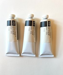 Winsor & Newton Lamp Black Oil Paint. Box 3 Tubes. 37ml. Rare. Vintage