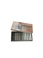 MAIMOUFIN 12-Pack Gray Tone Soft Pastel Sticks – Square Water-Soluble Grey