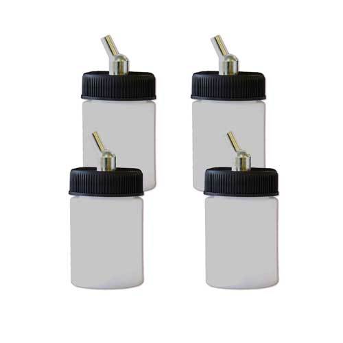 BA-60-1P-4 1oz Bottle Assemblies 4 Pk for Paasche VL/MIL/TS/SI Airbrushes
