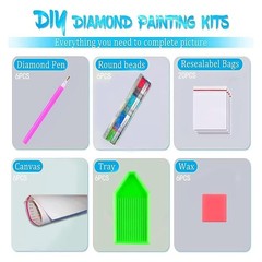 DOTSOPS Diamond Painting Kits Art Adults 12×16 inches, Landscape Abstracts