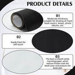 2 Rolls 40 x 16 Inch Book Cloth for Binding Fabric Surface and Paper Backed B…