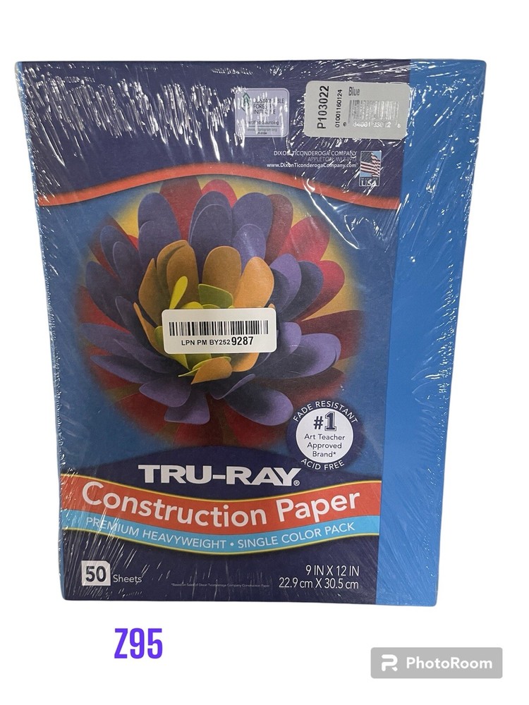 Pacon Corporation – Tru Ray 9×12 Blue Construction Paper – 50 Sheets-new
