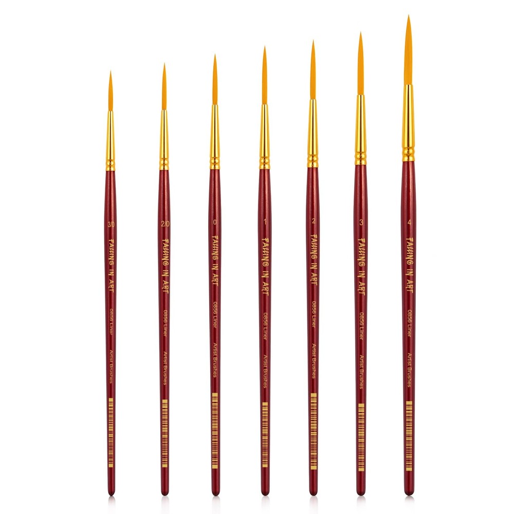 6PCS Detail Paint Brush Set Miniature Fine Detailing Acrylic Watercolor Art
