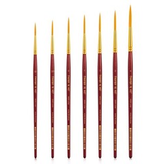 6PCS Detail Paint Brush Set Miniature Fine Detailing Acrylic Watercolor Art