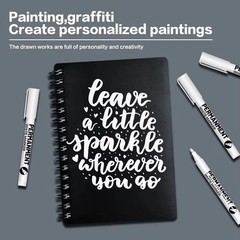 3/6 Pack Acrylic White Paint Pens White Permanent Marker with Extra Fine Point