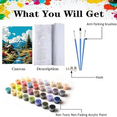 Nature Landscape Paint by Numbers Kit Adults Beginners DIY Canvas Art 16×20