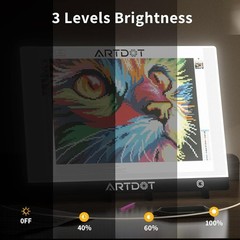 Enhanced Visibility A2 Diamond Painting LED Light Pad with Stand and Clips