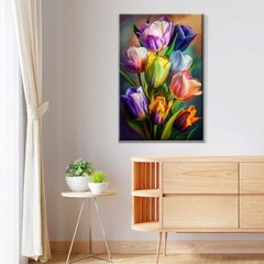 Paint by Numbers Kit for Adults Flowers Paint by Number with Frame Floral Pai…