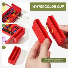 Portable Watercolor Sketchbook Set – 100% Cotton Hot Press 6.7×3.9 Inch Binde…