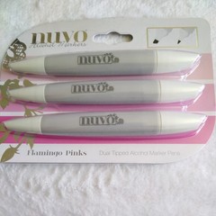 NUVO – Flamingo Pinks – Dual Tipped Alcohol Markers – 3 Pack