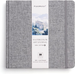 Watercolor Sketchbook, Fuumuui 7.6″x7.6″ Watercolor Journal with 30 Sheets 140 L